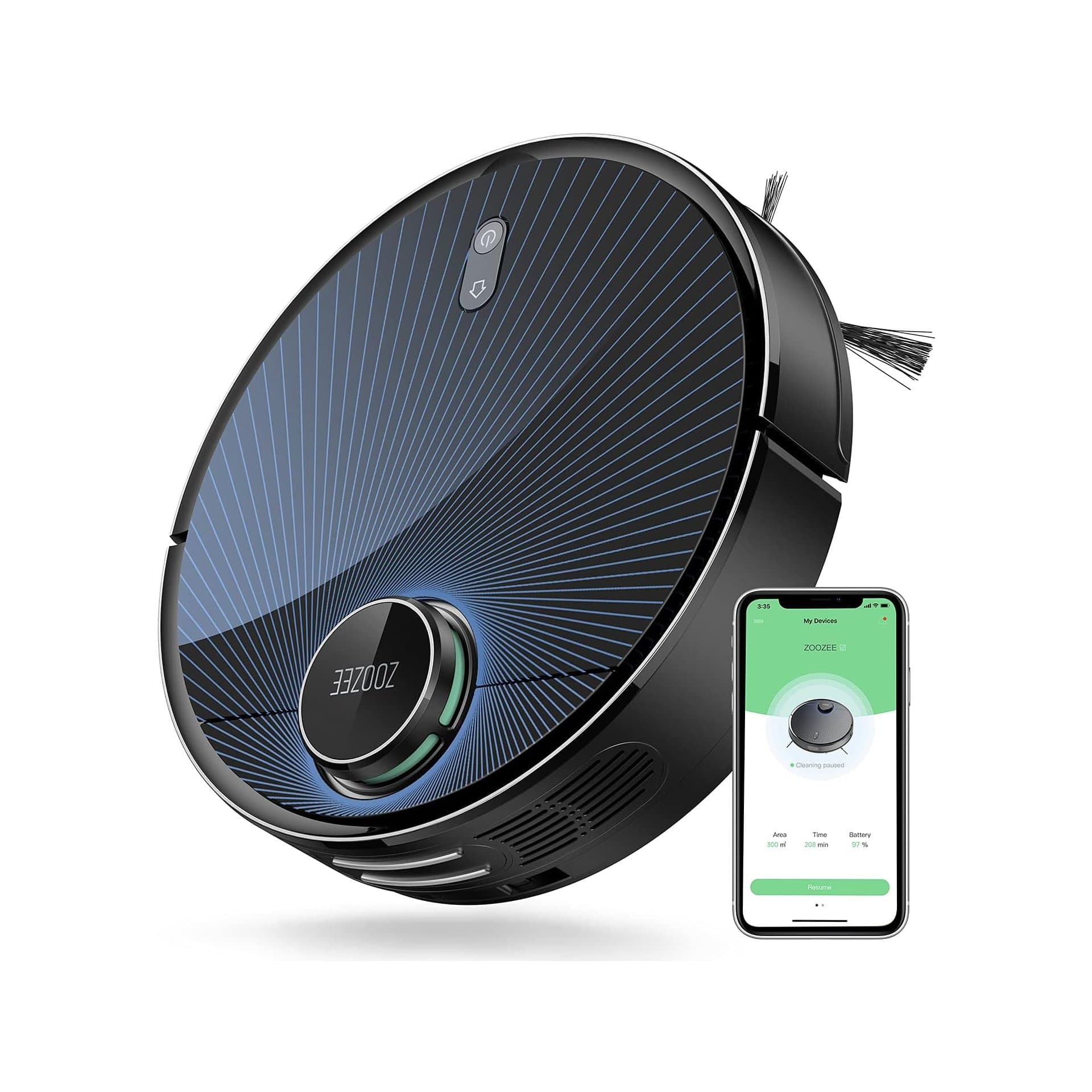 Робот прахосмукачка - ZOOZEE Z70 3500 Pa LiDAR 240 min 5GHz WiFi